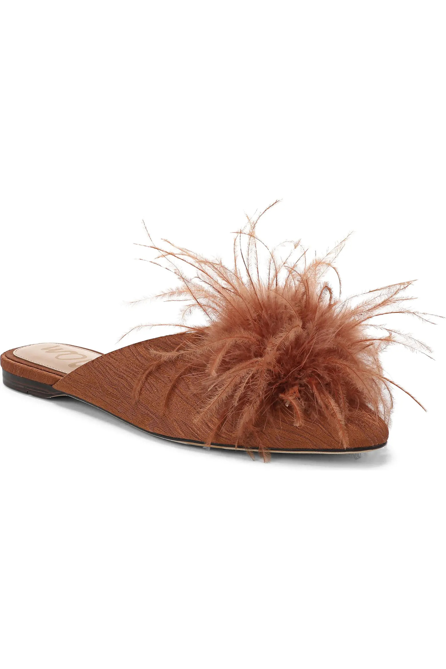 Sam Edelman Khai Feather Flat Mule (Women) | Nordstrom | Nordstrom