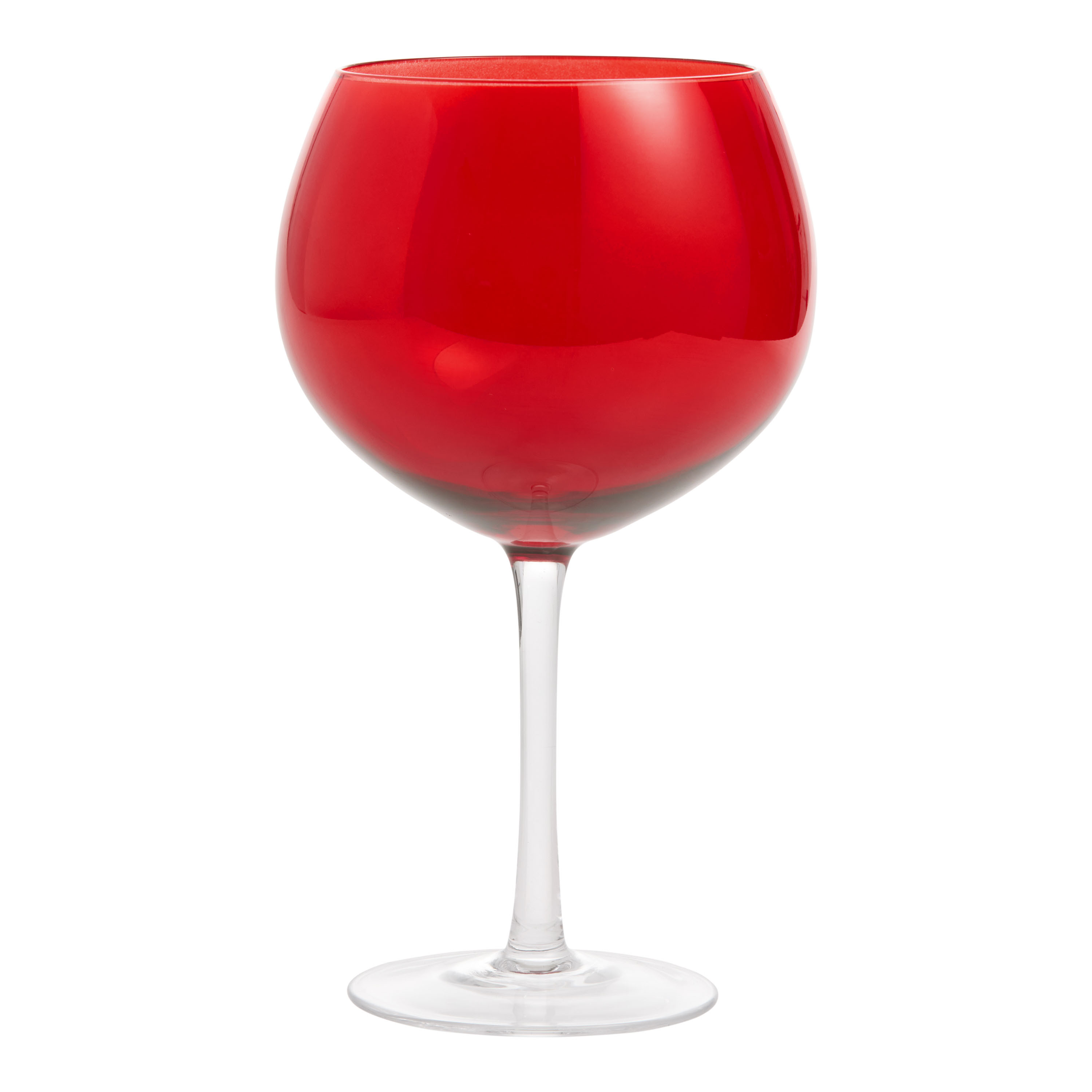 Red Bowl Holiday Light Red Wine Glass | World Market
