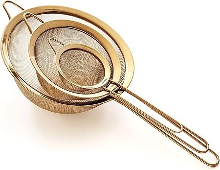 Proto Future Strainer Set Fine Mesh – Premium 304 Stainless Steel (18/8) – 3.3″, 5.5″ and... | Amazon (US)