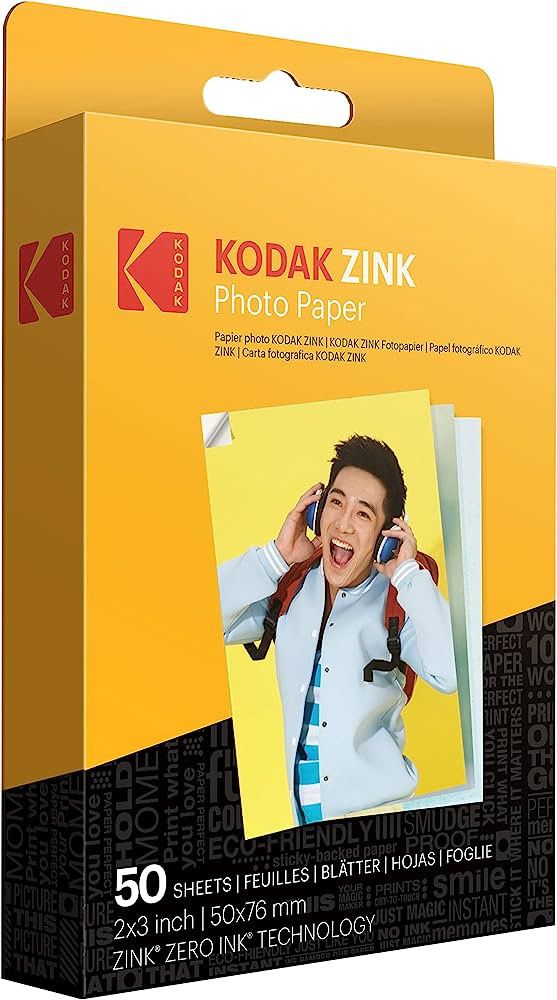 Kodak 2"x3" Premium Zink Photo Paper (50 Sheets) Compatible with Kodak Smile, Kodak Step, PRINTOM... | Amazon (US)