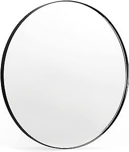 Minuover Black Round Mirror, 30 Inch Round Bathroom Mirror with Metal Frame Circle Mirrors for Wa... | Amazon (US)