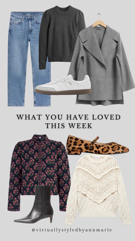 Weekly Loves 

Blue slim jeans, adidas samba, grey wool jacket, leopard Mary Janes 