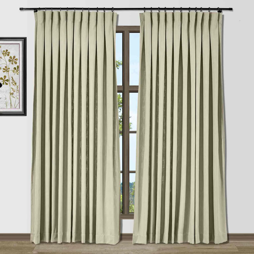 Bella Cotton Blend Curtains & Drapes Pleated | NeutralCurtains