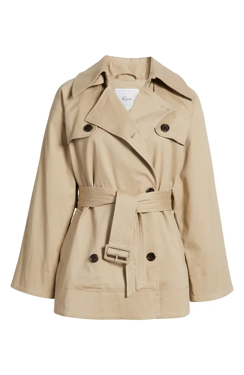 Lucien Cotton Blend Short Trench Coat | Nordstrom