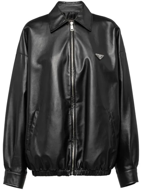 Prada 로고 장식 보머 재킷 - Farfetch | Farfetch Global