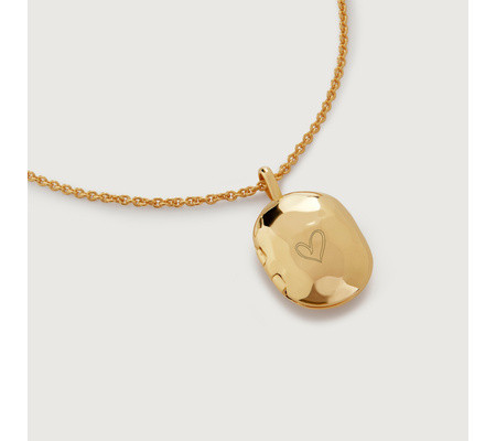 ID Mini Locket Chain Necklace Adjustable 41-46cm/16-18' | Monica Vinader (Global)