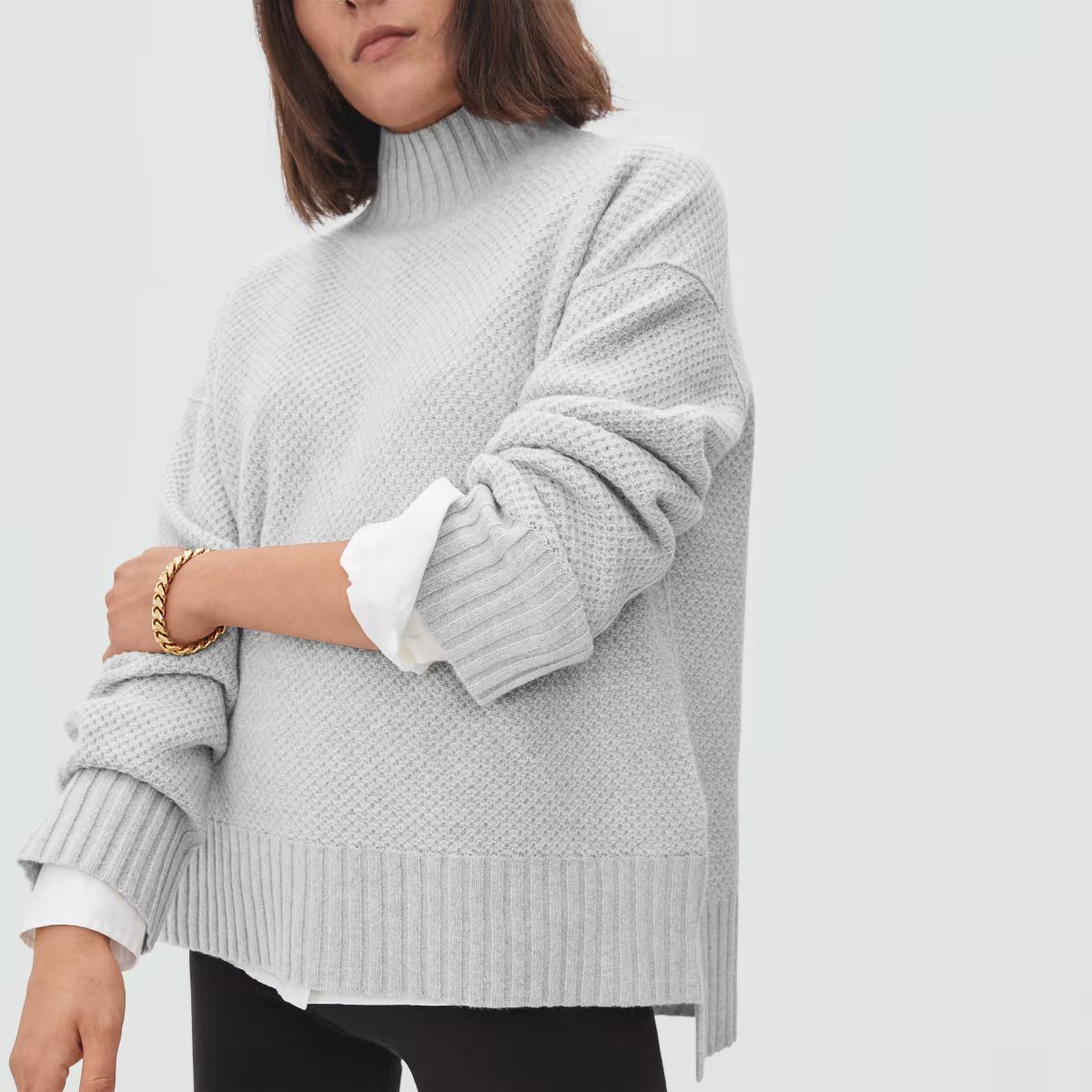 The Oversized Stroopwafel Turtleneck in ReCashmere | Everlane