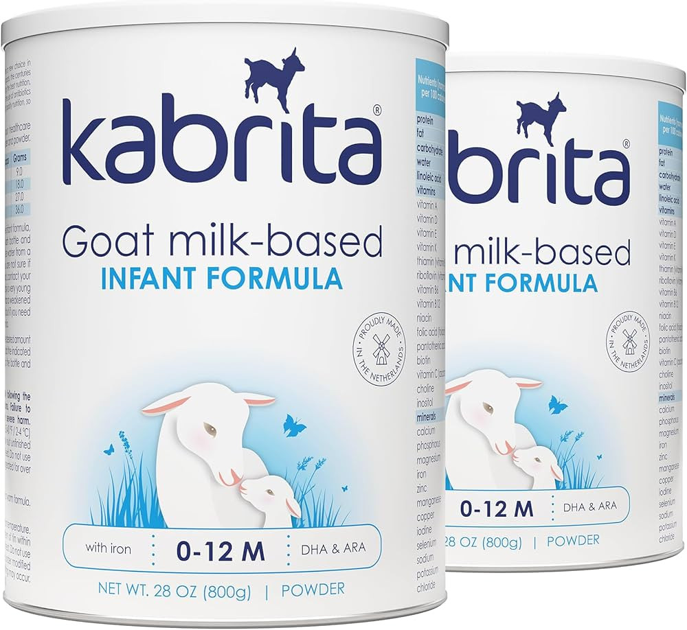 Kabrita Goat Milk-Based Infant Formula – 28oz – Pack of 2 – Natural, Gentle Baby Formula ... | Amazon (US)