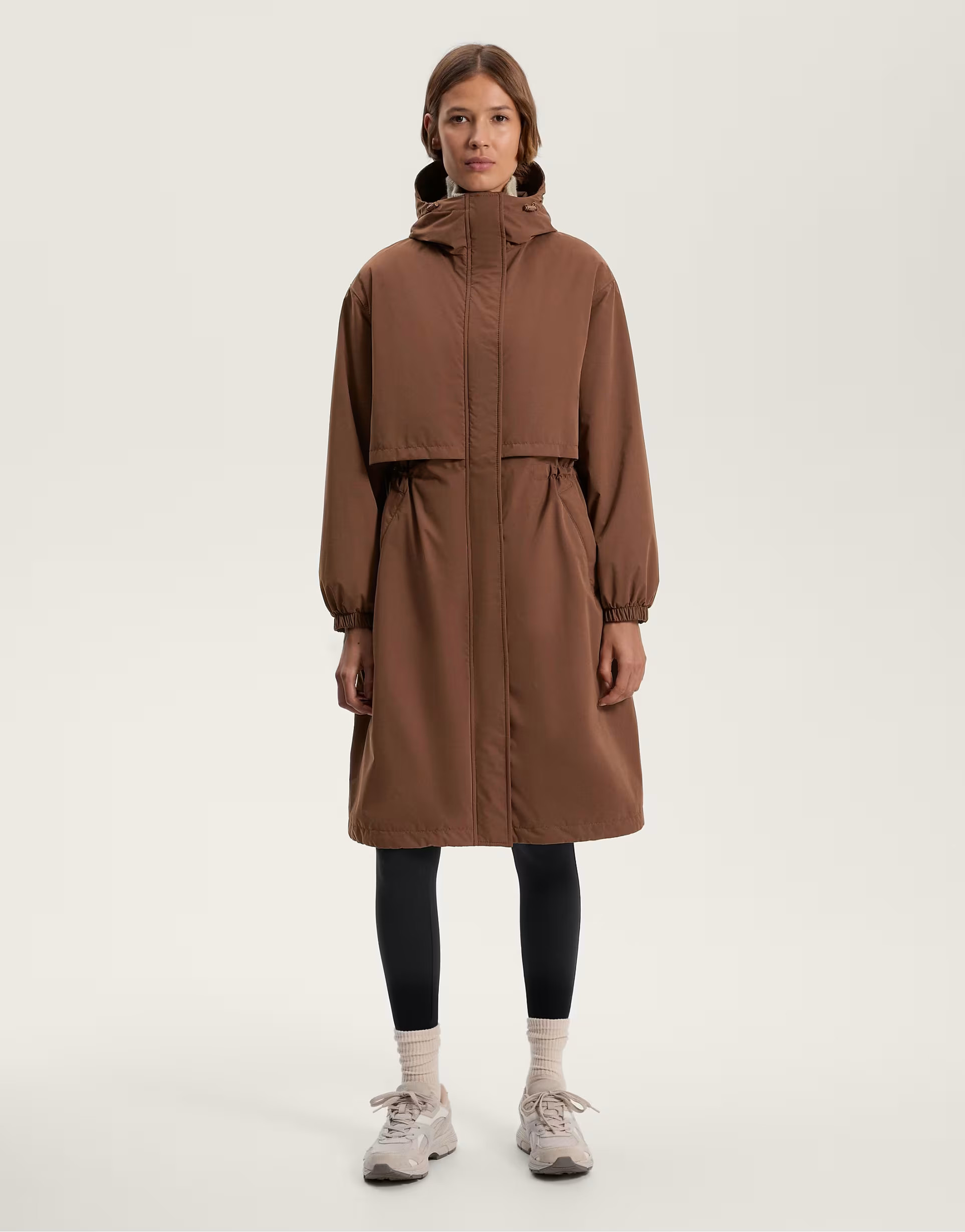 OYSHO Fellex® aerogel 10k waterproof long padded jacket in brown | ASOS (Global)