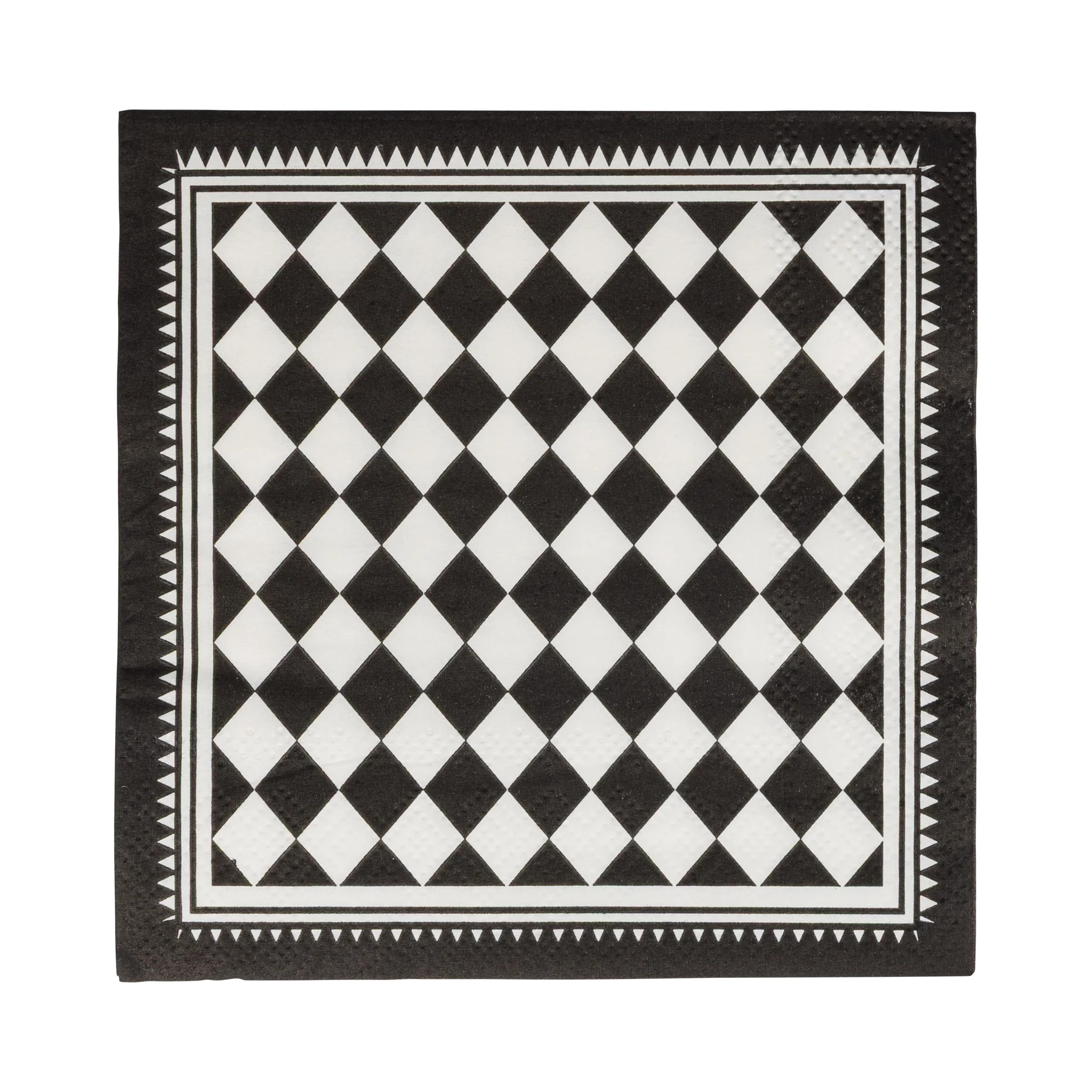 Black Checkers Cocktail Napkin | My Mind's Eye