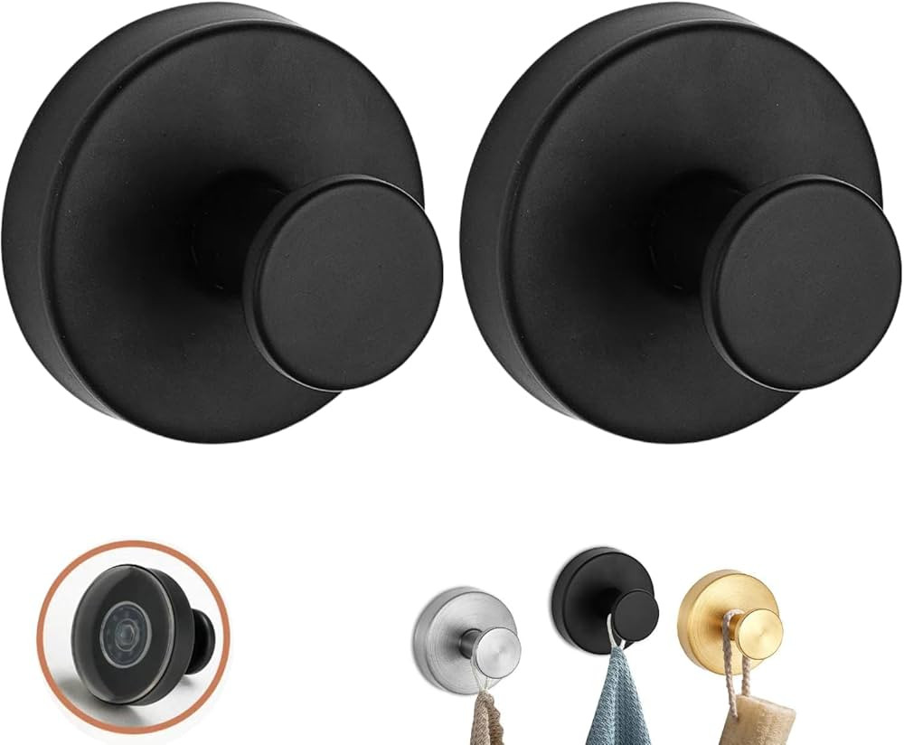 Luxe Hold No-Drill Hooks, 2024 Upgraded Suction Cup Hooks, Stainless Steel Waterproof Suction Cup... | Amazon (UK)