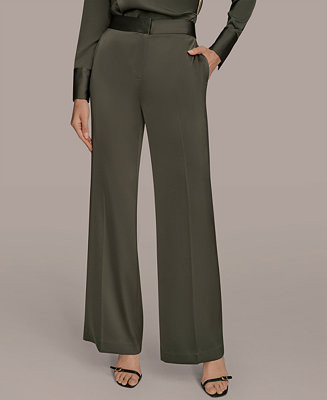 Donna Karan New York Women's Charmeuse Wide-Leg Pants - Macy's | Macy's