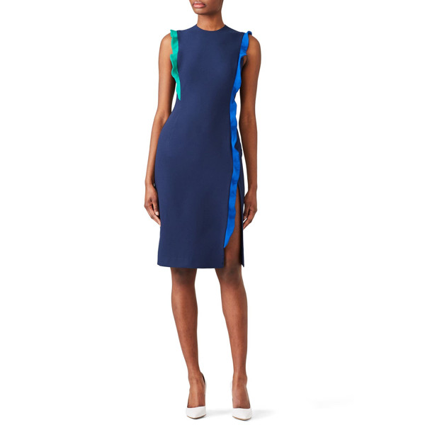 Black Halo Witley CB Sheath blue | Rent the Runway