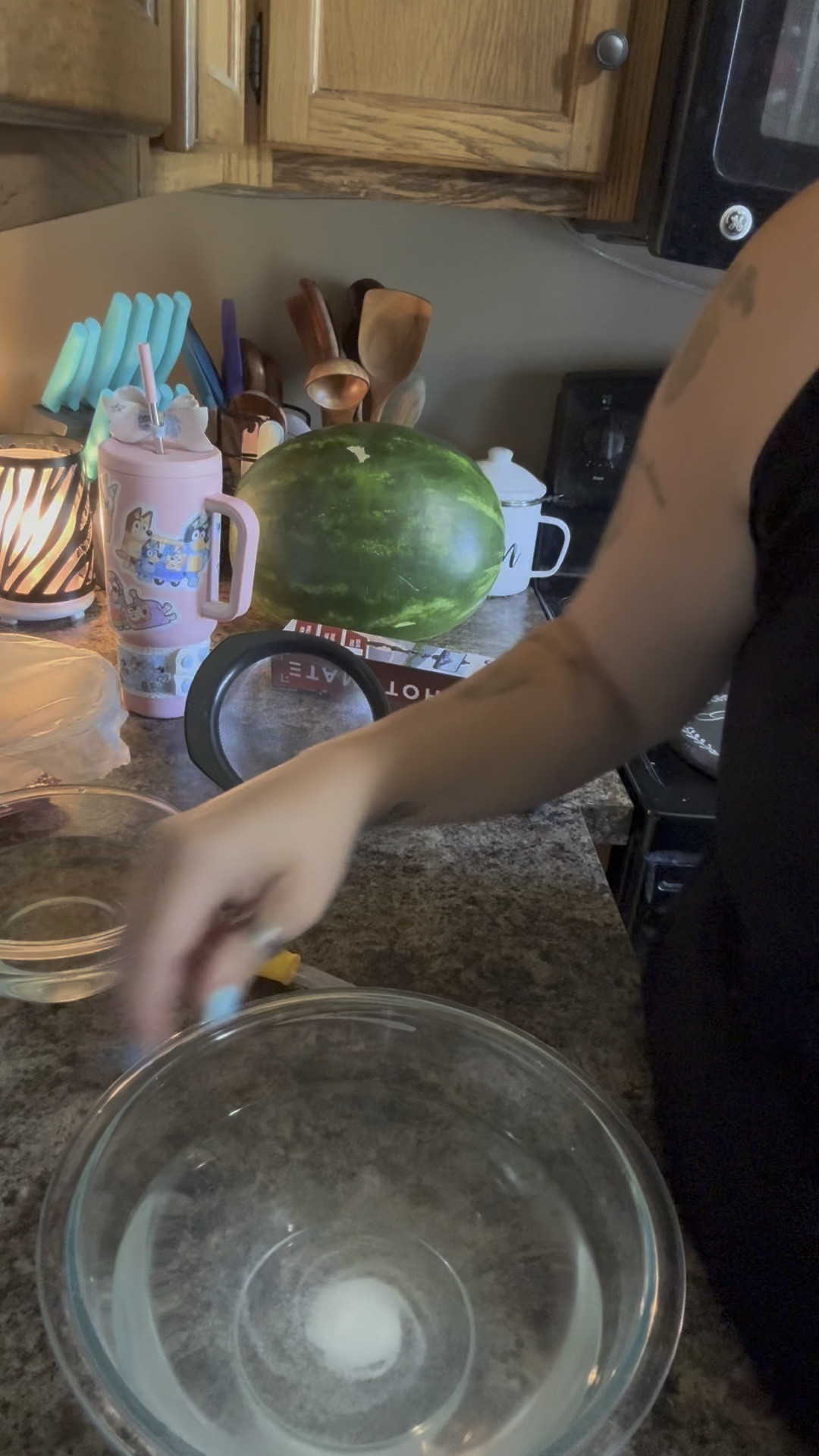 This was such a fun experiment!!! You need a juice of your choice! 200 ml of juice and 3g of sodium Alginate, then combine 1000ml of cold water and 30 grams of calcium lactate. Then drop the juice mixture into the bowl of water and wait a minute then scoop them out and put them in cold water and tada! You have boba! 

#LTKVideo #LTKKids #LTKFamily