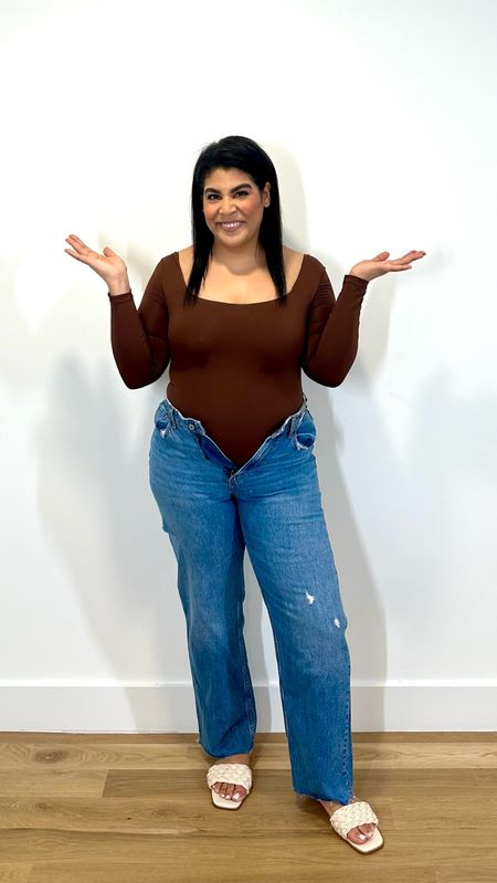 These are the Abercrombie curve love loose jeans in a size 32 long and they don’t fit. I would have to size up at least two sizes in these. 

#LTKStyleTip #LTKFindsUnder100 #LTKMidsize