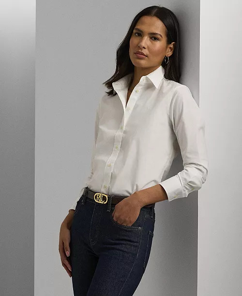 Lauren Ralph Lauren Non-Iron Straight-Fit Shirt, Regular & Petite - Macy's | Macy's