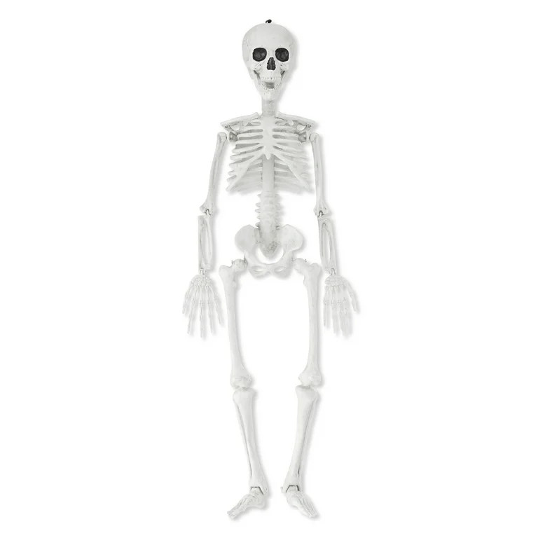 35" Hanging Faux Skeleton Outdoor Decoration, Halloween by Way To Celebrate | Walmart (US)