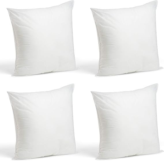 Amazon.com: Foamily Throw Pillows Insert Set of 4 - 18 x 18 Insert for Decorative Pillow Covers -... | Amazon (US)