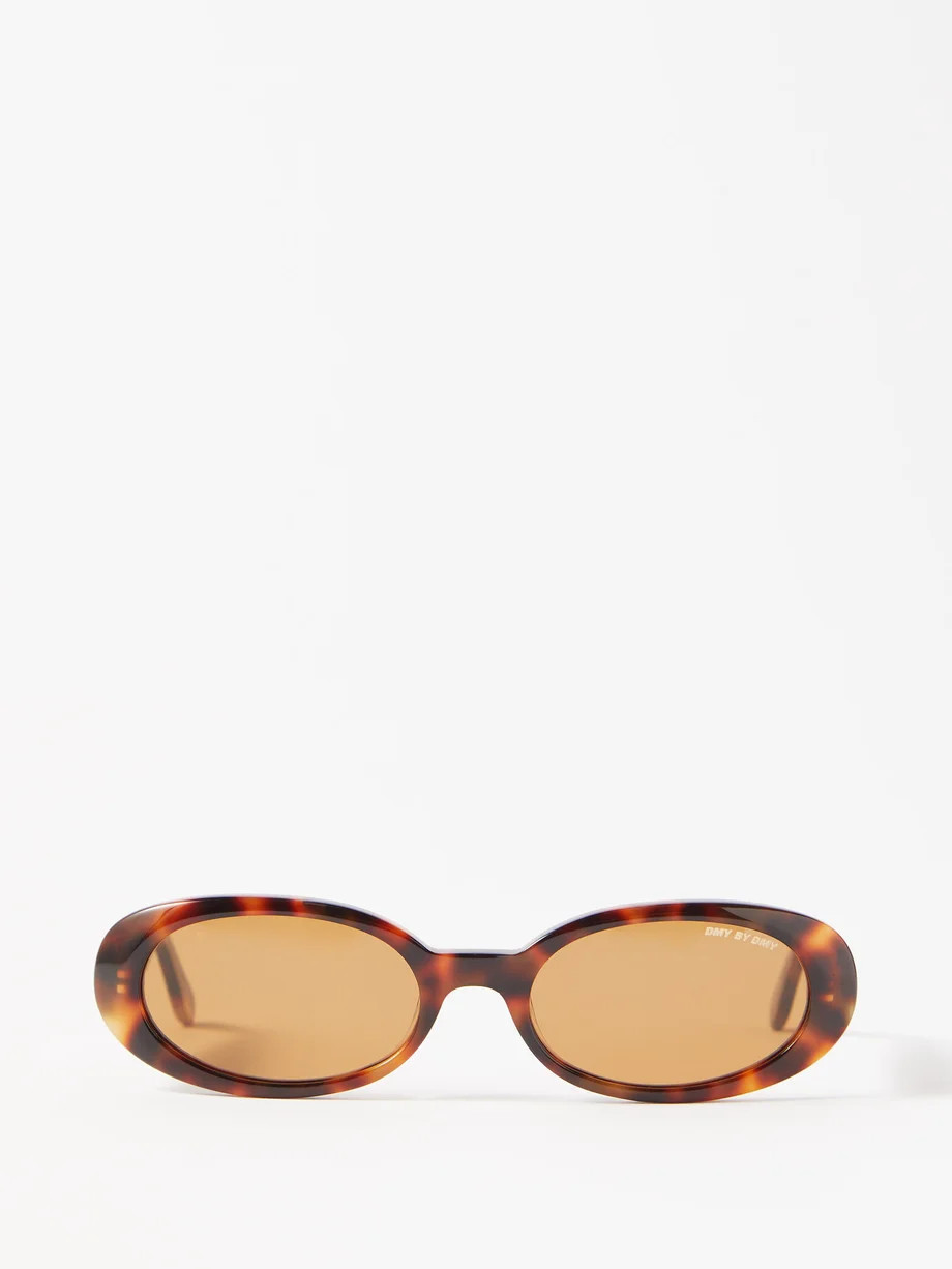 Valentina oval tortoiseshell-acetate sunglasses | Matches (UK)