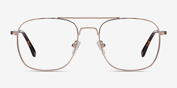 Fame Aviator Rose Gold Full Rim Eyeglasses | Eyebuydirect | EyeBuyDirect.com