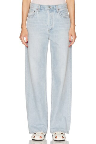 AGOLDE Low Slung Baggy in Blue | FWRD 