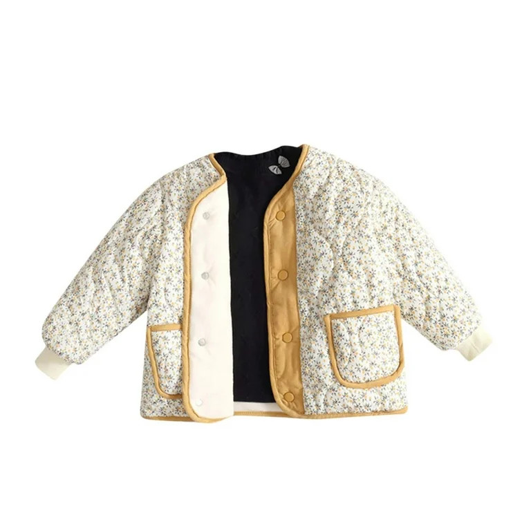 Odeerbi Toddler Girls Winter Coat Fleece Lined Quilted Puffer Jacket Thermal Padded Coats Childre... | Walmart (US)