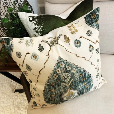 Cotton Damask 20" Throw Pillow | Wayfair North America