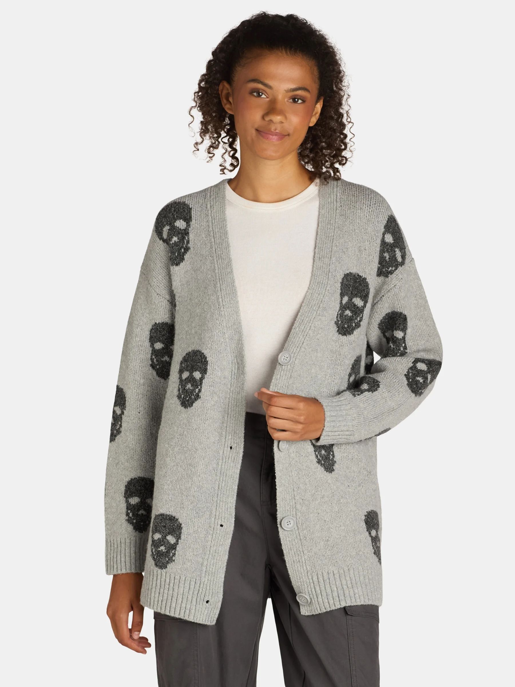 No Boundaries Conversational Cardigan, Women's and Women's Plus Sizes XXS-2XL | Walmart (US)