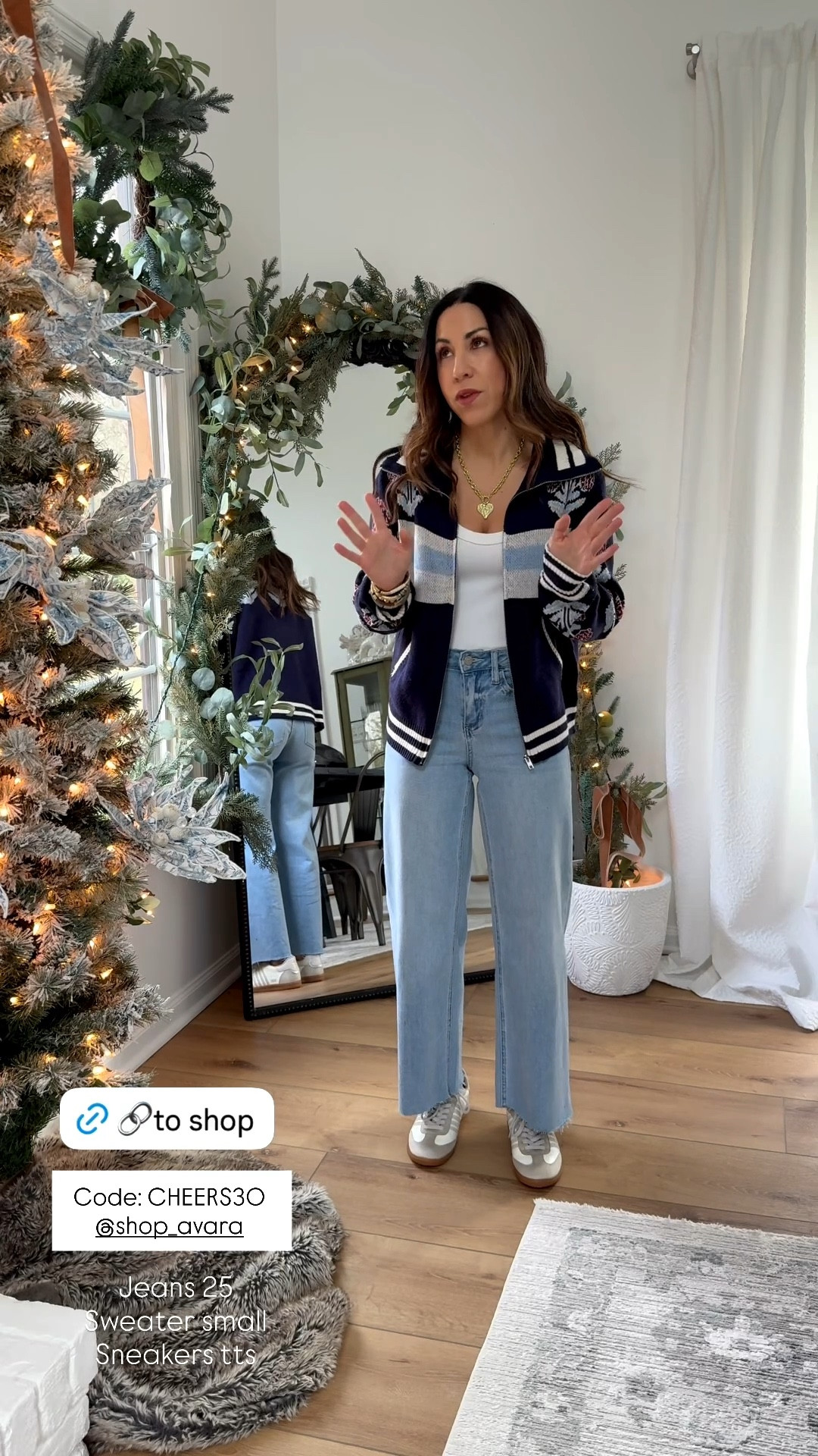 Avara code cheers30 12/16 only. Cardigan small jeans, 25. Sneakers TTS.

#LTKFindsUnder100 #LTKFindsUnder50 #LTKSaleAlert