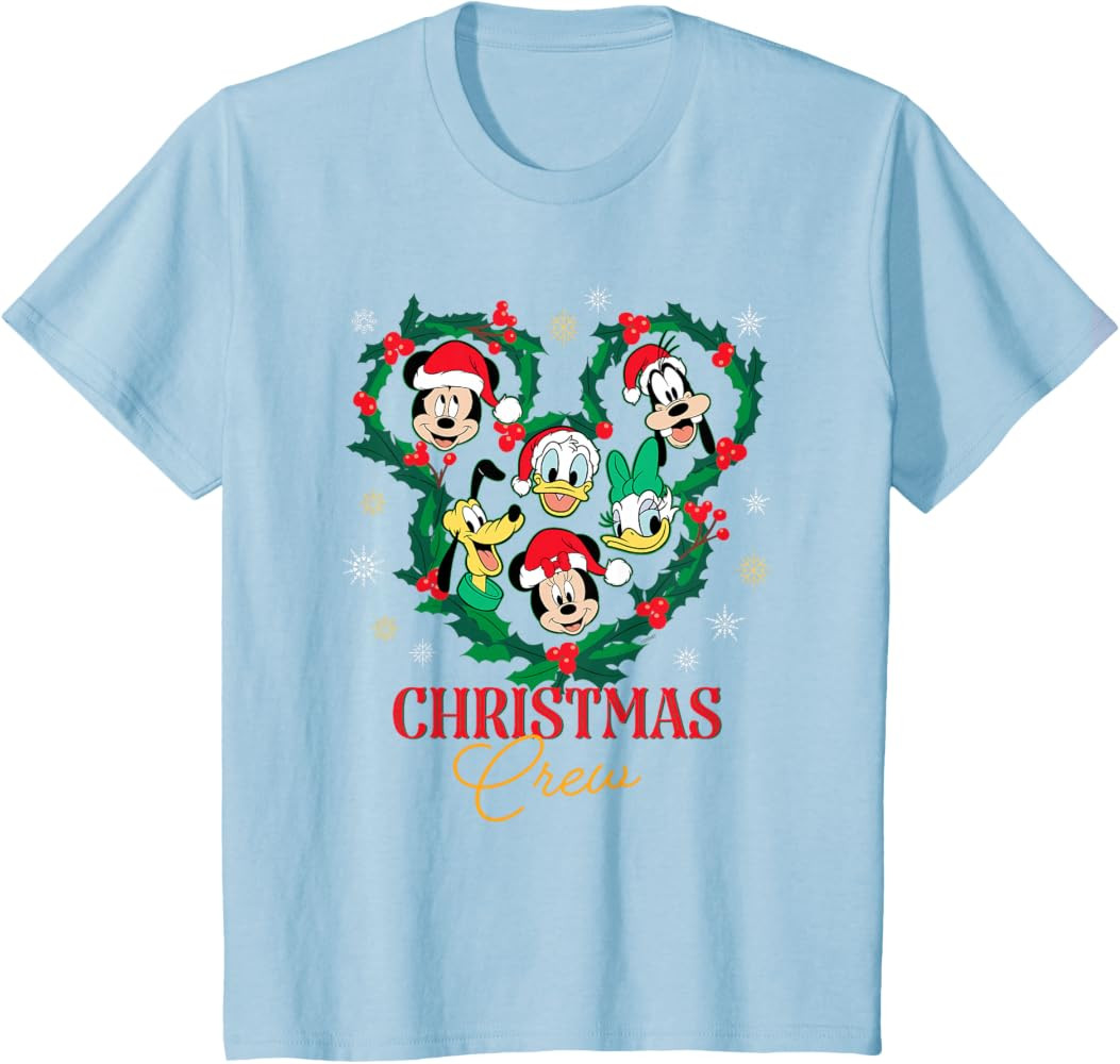 Disney Mickey & Friends Christmas Crew Family Holiday Trip T-Shirt | Amazon (US)