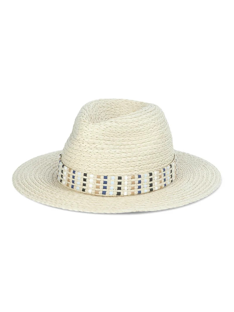 Time and Tru Women’s Banded Paper Straw Hat | Walmart (US)