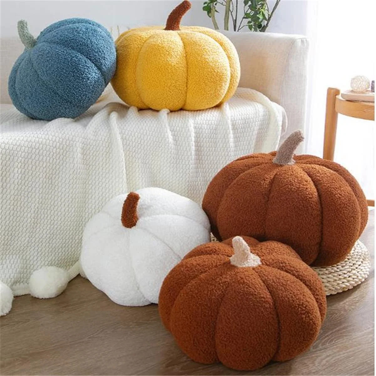 Pumpkin Throw Pillow Stuffed, Fluffy Pumpkin Plush Pumpkin Stuffed Toy Pumpkin Decorative Pillow ... | Walmart (US)
