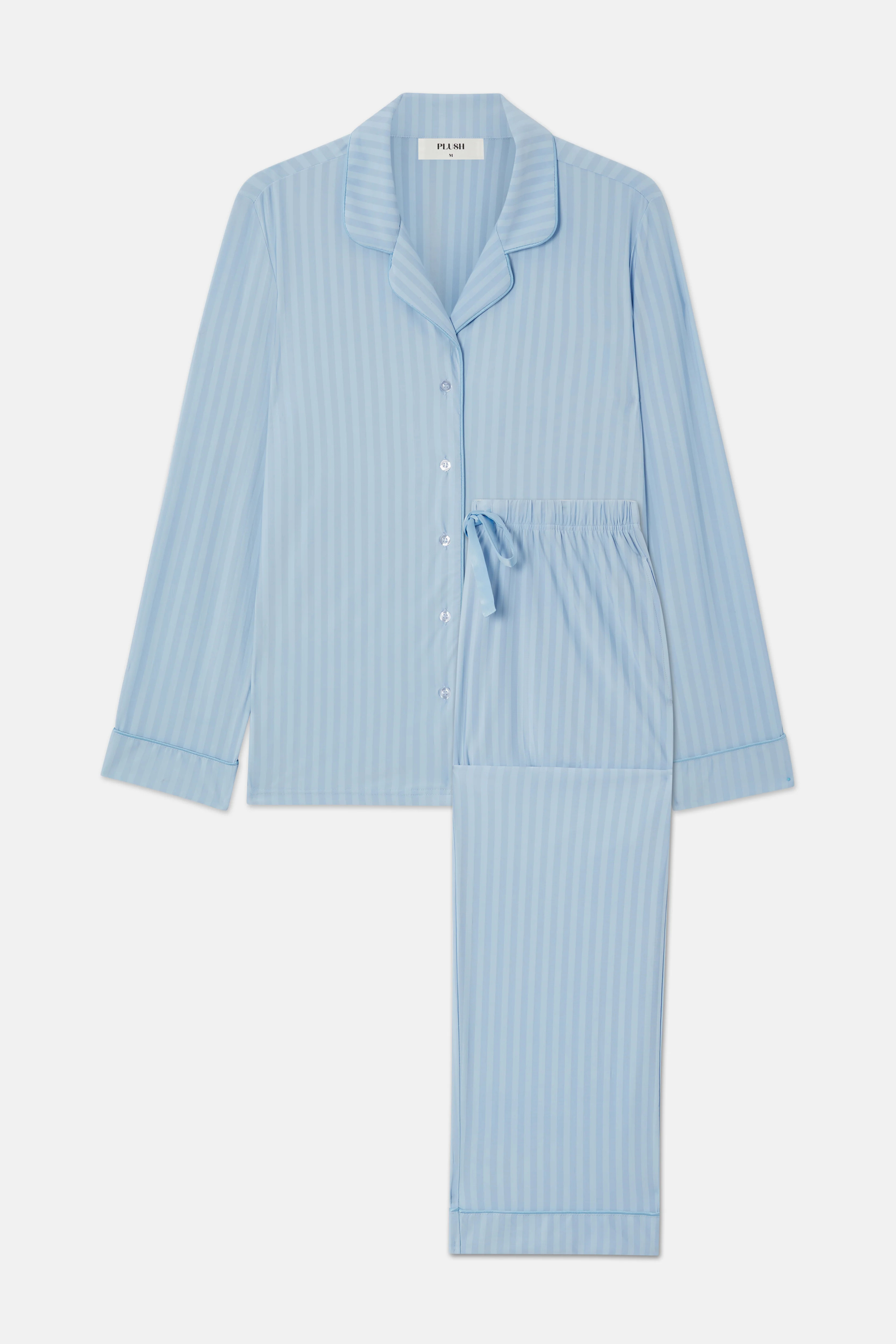 Luxury Blue Striped Women's Pyjamas | PLUSH