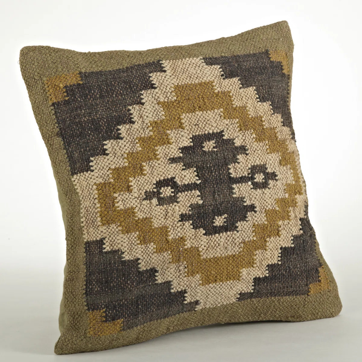 Kilim Pillow Collection Ikat Wool Blend Throw Pillow | Wayfair North America