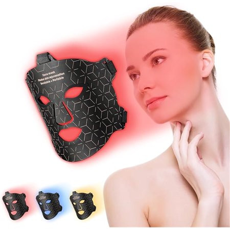 Red Light Therapy for Face 4 Colors Led Face Mask Light Therapy Red Light Therapy Mask For Face LED Red Light Therapy 660nm & 850nm Wavelength for Home and Travel Use | Walmart (US)