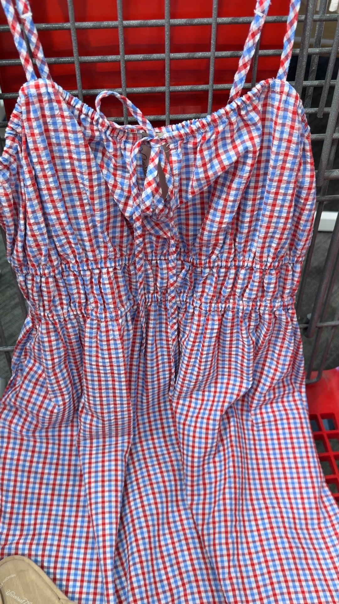 This Target dress is really pretty on, nice fabric, and there are matching outfits for little girls and toddlers! #july4 red white blue Americana