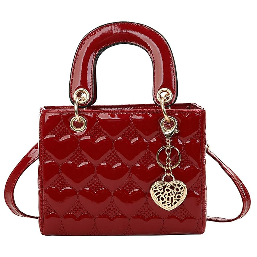 Purses and Handbag for Women Fashion Ladies Leather Top Handle Shiny Patent Satchel Shoulder Tote... | Amazon (US)
