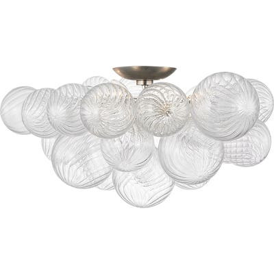 Talia 25" Flush Mount in Gild and Clear Swirled GlassVisual Comfort | Visual Comfort