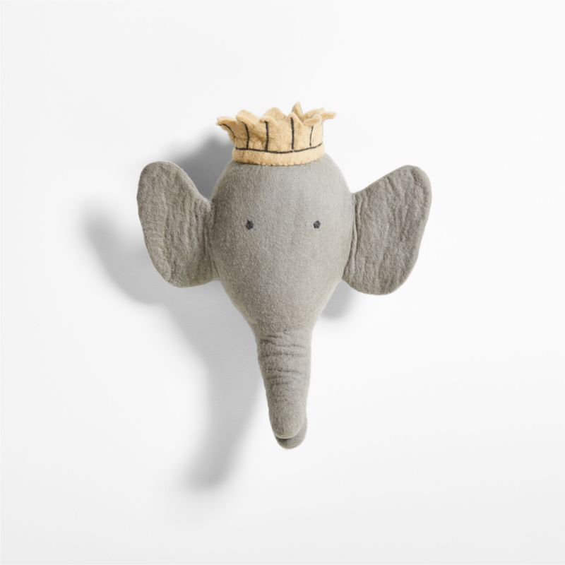 Felt Elephant Animal Head Wall Decor + Reviews | Crate & Kids | Crate & Barrel