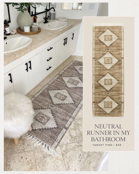 HOME \ neutral runner from Target styled in my bathroom - $45!

Decor 

#LTKhome #LTKfindsunder50