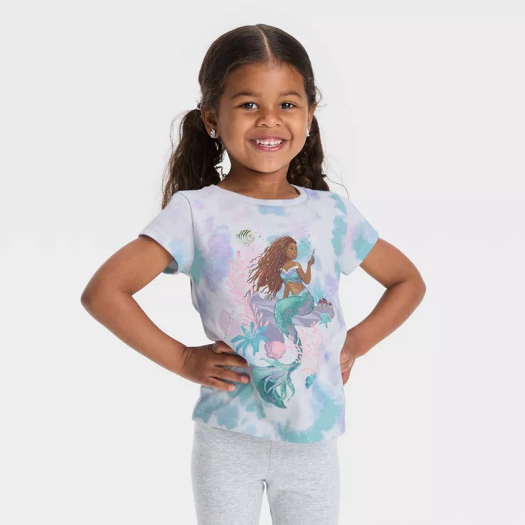 Toddler Girls' Disney The Little Mermaid Short Sleeve Graphic T-Shirt | Target