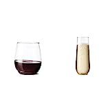 TOSSWARE 14oz Vino SET OF 12, Recyclable, Unbreakable & Crystal Clear Plastic Wine Glasses & 9oz Flu | Amazon (US)