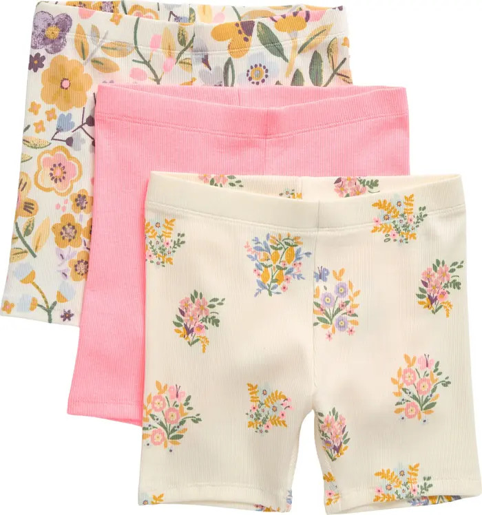 NEXT Kids' Rib Assorted 3-Pack Stretch Cotton Bike Shorts | Nordstrom | Nordstrom