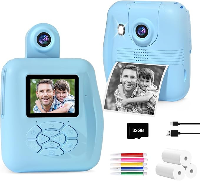 PROGRACE Instant Print Kids Camera - 1080P Digital Camera for Kids, Toys Camera with Instant Pict... | Amazon (US)