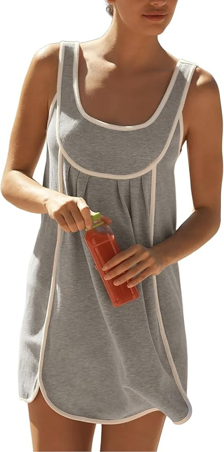 Athlisan Womens Summer Athletic Sleeveless Mini Dress Casual Oversized Workout Tennis Dress Sundr... | Amazon (US)