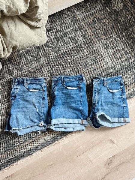 Talking Jean shorts in my stories! From left to right > 
5” raw hem
5” rolled hem
3” rolled hem
On sale plus 30% off!

#LTKSeasonal #LTKunder50 #LTKsalealert