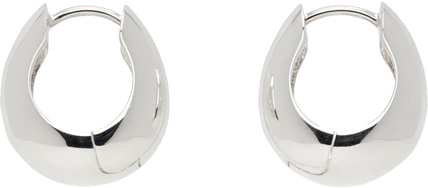 Sophie Buhai Silver Hinged Hoop Earrings | SSENSE