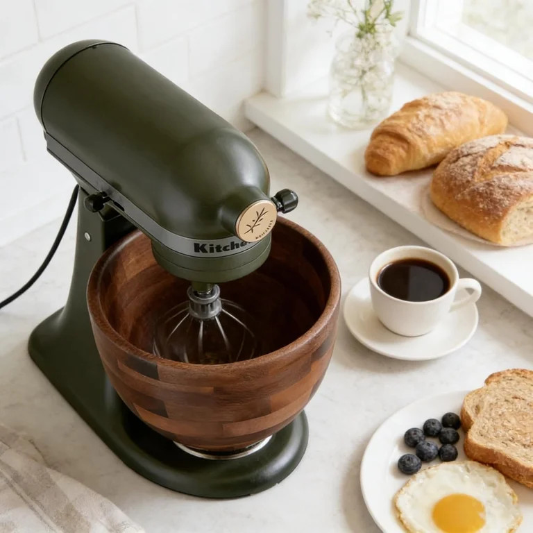 This wooden mixing bowl is designed for use with 4.5 and 5 QT KitchenAid tilt-head stand mixers. ... | Walmart (US)
