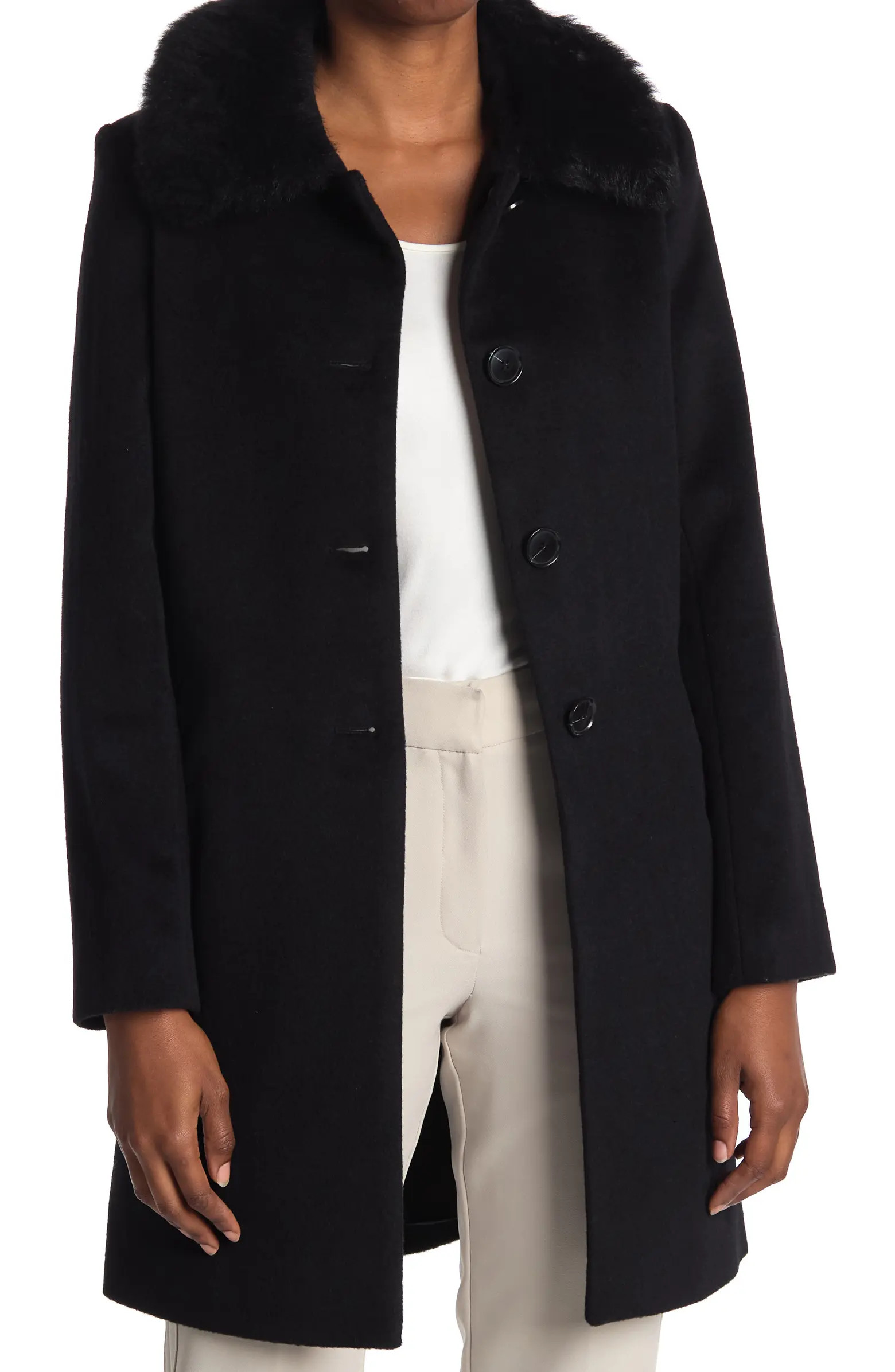 SOFIA CASHMERE Toscana Shearling Club Collar Jacket | Nordstromrack | Nordstrom Rack