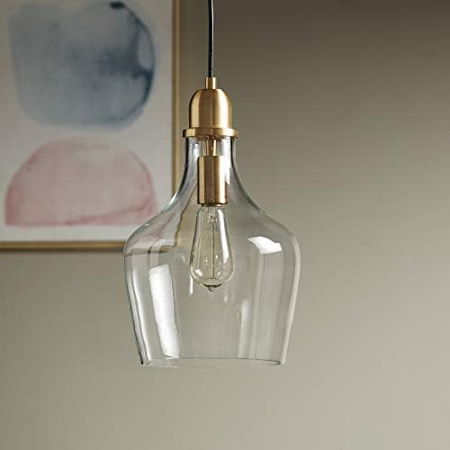 Hampton Hill Auburn Modern Pendant Lighting - Gold Base, Bell Shaped Glass Shades Chandelier, Gold ( | Amazon (US)